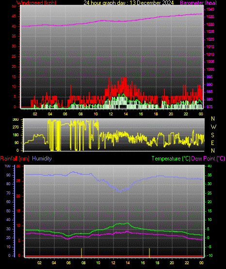 24 Hour Graph for Day 13