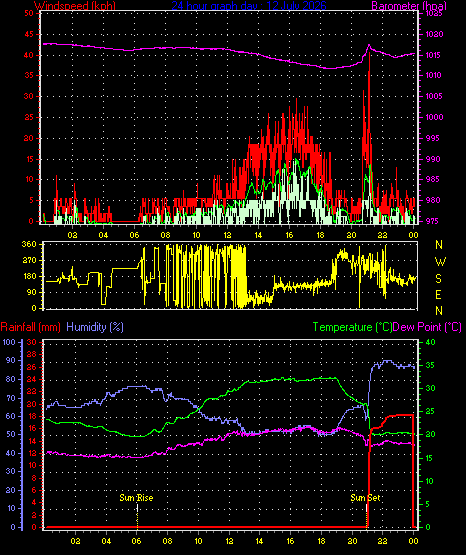 24 Hour Graph for Day 12